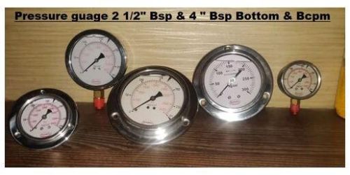 SSC Hydraulic Pressure Gauge, For Liquid, Dial Size : 2.5 Inch / 63 Mm