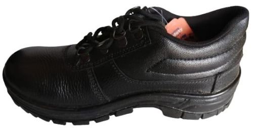 Mens Black High Ankle Safety Shoes