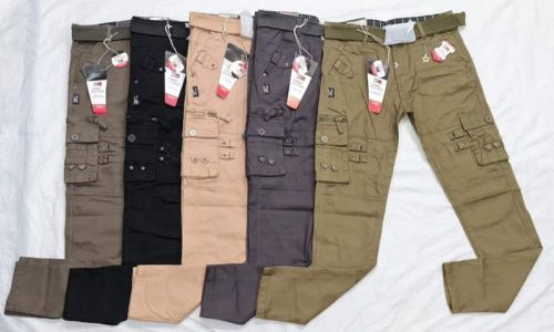 Cotton Plain Cargo Pants, Gender : Male