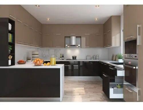 G Shaped Modular Kitchen Designing Service