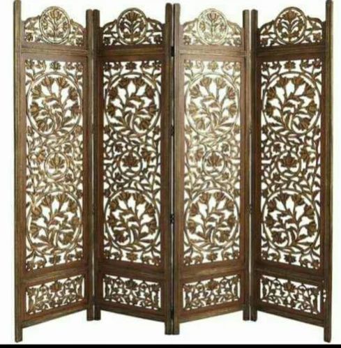 Brown Wooden Mango Wood Partition Panel