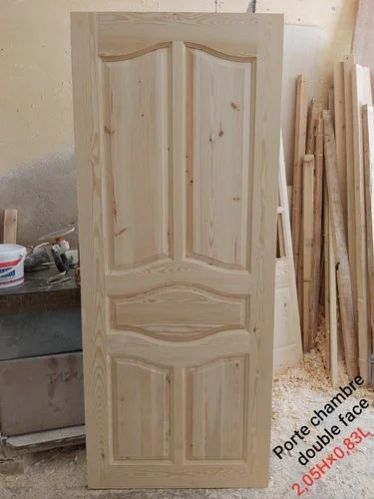 Light Brown Swing Polished Modular Pinewood Door, For Home, Pattern : Carved