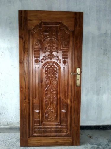 Brown Wooden Bedroom Door