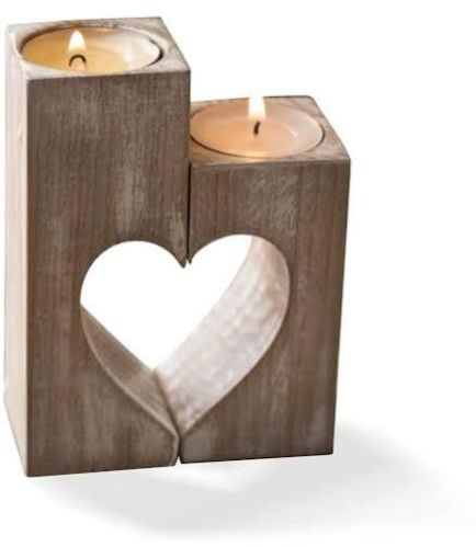 Polished Plain Wooden Candle Holder, Packaging Type : Carton Box