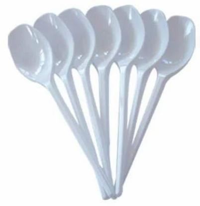 Plain Plastic White Disposable Spoon, Size : Multisize