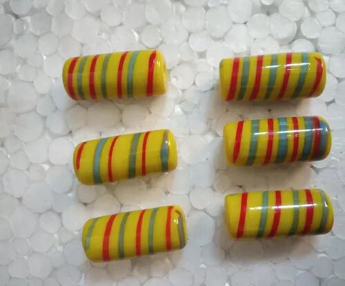 Printed Fancy Pipe Beads, For Jewelry Making, Packaging Type : Box