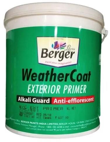 Berger Weather Coat Exterior Primer, Packaging Size : 4L