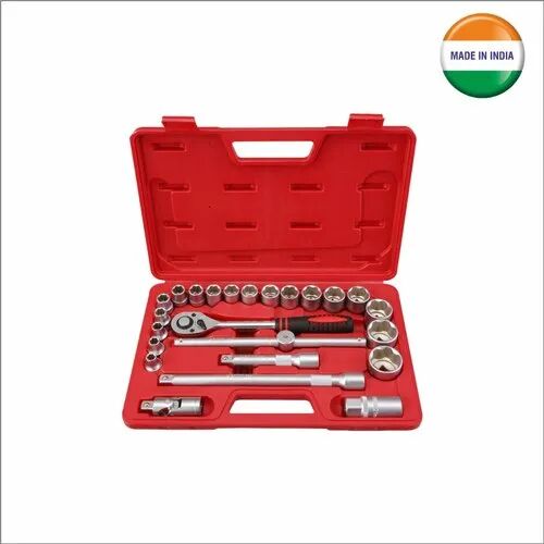 Baum Chrome Vanadium Steel 24 Pcs Socket Set, For Bolt Tightening, Feature : Corrosion Resistance