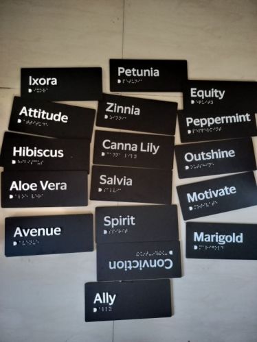 Acrylic Braille Signage, Film Type : Vinyl