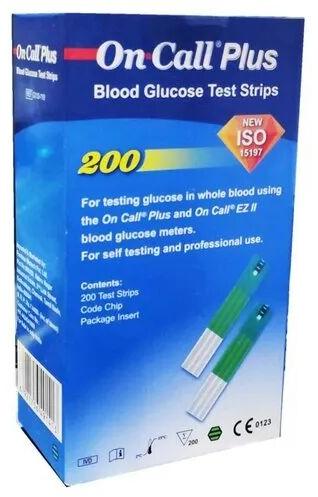 Plastic Blood Glucose Test Strips