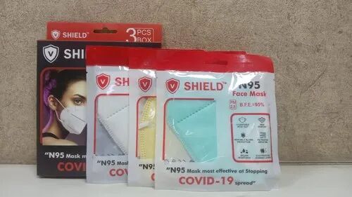 Melt Blown N95 Face Mask, For Medical Purpose, Industrial Safety, Anti Pollution, Size : Free Size