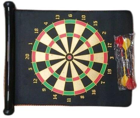 Compressed Sisal Fiber Magnetic Foldable Dartboard, Color : Black(Base)