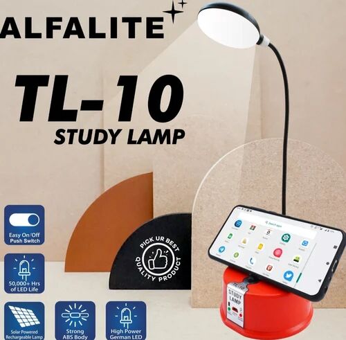 LED Rechargeable Study Table Lamp, Color : Red