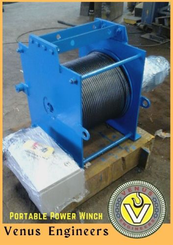 Manual Portable Winch Machine, For Pulling Loads, Rope Length : 0-20mtr, 20-40mtr