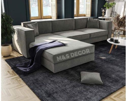 Straight Line L Shape Corner Sofa Set