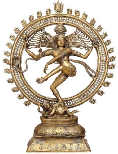 Polished Brass Nataraja Statue, For Worship, Interior Decor, Color : Golden