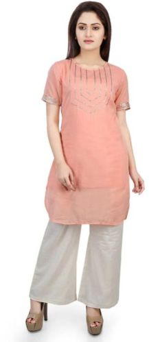 Plain Cotton Mulmul Kurti, Style : Regular, Straight