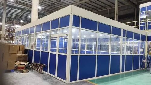 Powder Coated Aluminium Office Cabin, Color : Blue