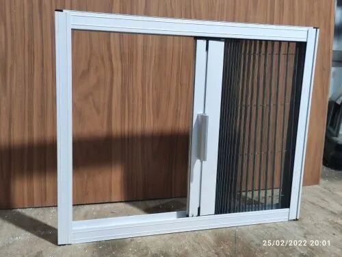 Aluminium Mosquito Mesh Window, Color : Gray