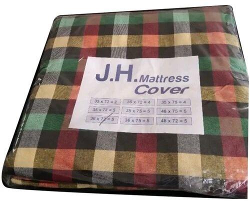 Check Cotton Bed Mattress Covers, Color : Multicolour