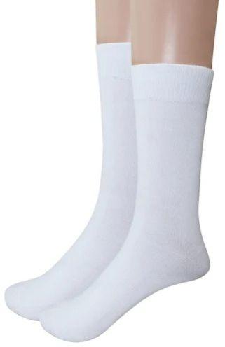 Plain Cotton White Socks Free, Gender : Unisex, Technics : Machine Made