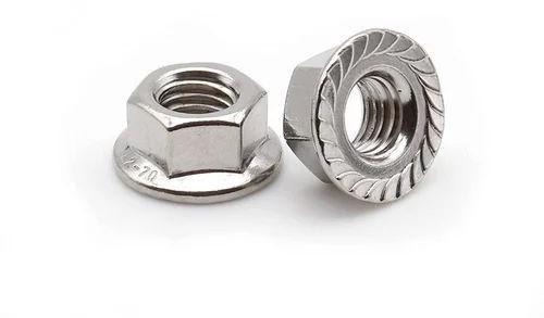 Mild Steel Flange Nut, For Industrial Use, Size : 6mm - 30mm