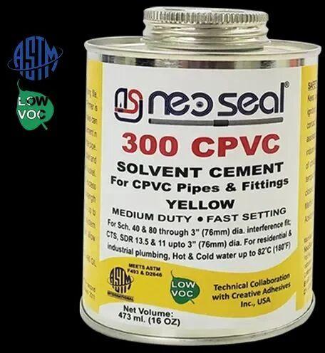 CPVC Solvent Cement, For Plastic, Color : Yellow 