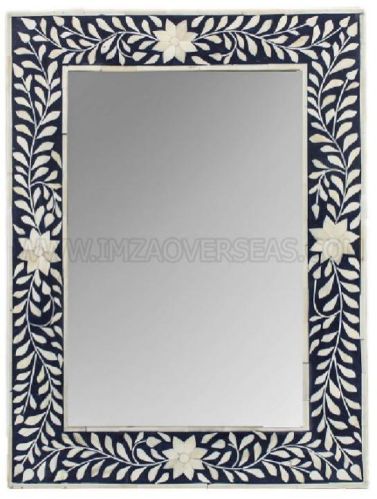 Floral Bone Inlay Mirror Frame, Size : Multisize