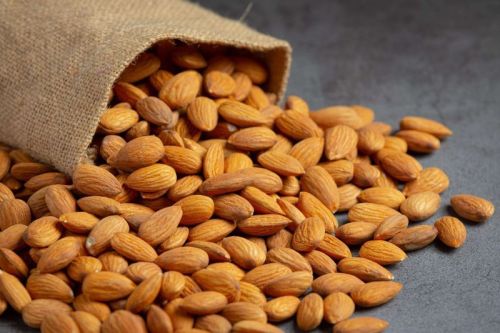 Oval Or Teardrop Shaped Almond Nuts