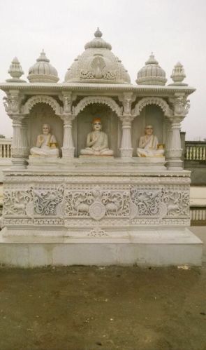 Carved White Marble Jain Mandir, For Office, Home, Villa, Hotel, Resort's, Garden, Size : Multisize