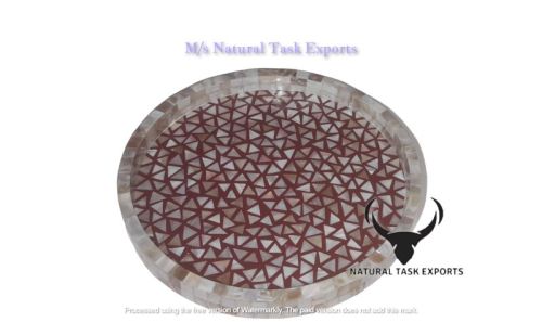 Polished Mother Of Pearl Serving Tray