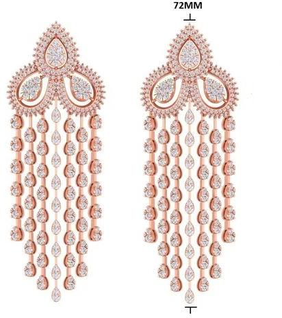 WHITE Diamond Stud Earring