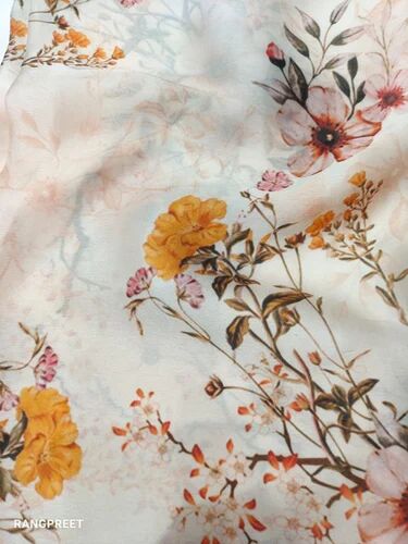 Floral Satin Fabric, For Garments