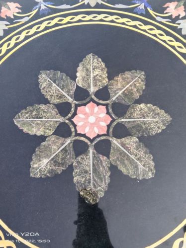 Designer Marble Inlay Table Top With Stand