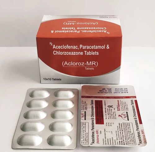 Aceclofenac Paracetamol Chlorzoxazone Tablet, Packaging Type : ALU/ ALU