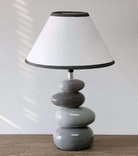 White Dome LED Stone Table Lamps