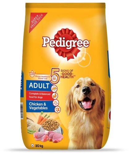 Pedigree Adult Dry Dog Food, Chicken & Vegetables Flavour, 20kg Pack