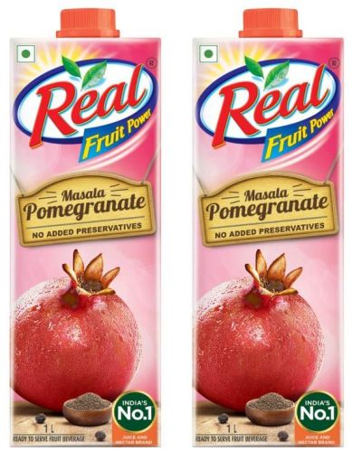 Real Masala Pomegranate Fruit Juice - 1l (pack Of 2)