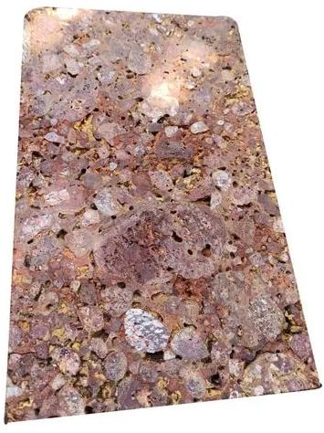 Brown Stone Polished Wall Cladding Tiles, For Construction, Size : Standard