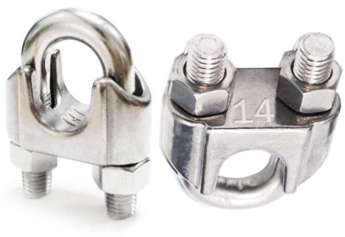 Mild Steel 10mm Wire Rope Clamp, Color : White