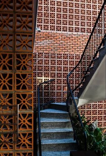 Square Clay Jali, Color : Teracotta