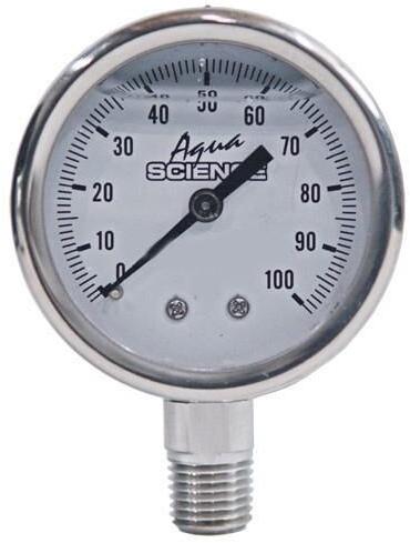 Stainless Steel Pressure Gauge, Dial Size : 4 Inch / 100 Mm