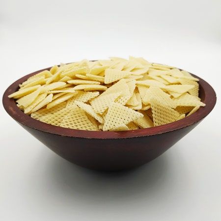 Meenakshi Premium Brownish 3d Triangle Shape Fryums, For Human Consumption, Certification : Fda Certified