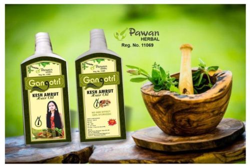 Gangotri Kesh Amrut Hair Oil, For Hare Care, Anti Dandruff, Packaging Type : Plastic Bottle