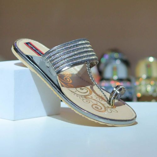 Mix TFC PVC Shesha Flat Slipper Kolhapuri, For Casual Wear, Size : 38*41, 38*41
