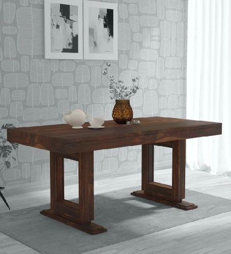 Polished Wooden Dining Table, For Restaurant, Hotel, Home, Pattern : Plain