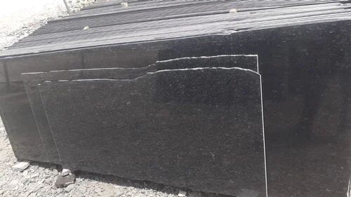 Rectangular R Black Blue Dot Granite Slab, For Flooring, Pattern : Plain