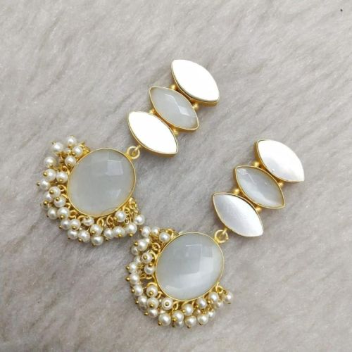 Semi Precious Stone Earrings, Size (Inches) : All