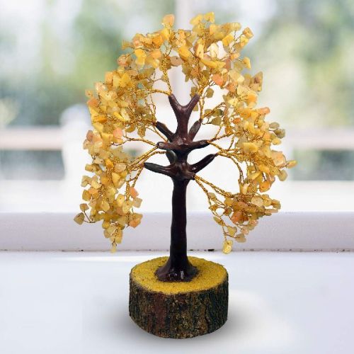 Yellow Jasper 500 Beads Stone Tree