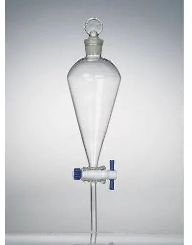 Conical Glass Borosil Separating Funnel, For Lab Use, Feature : Unbreakable